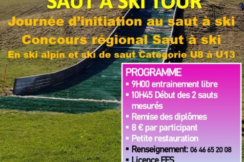 Journée initiation et concours régional Saut à Ski